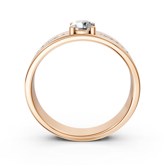 Diamond Channel Set Engagement Ring