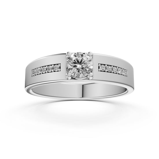 Diamond Channel Set Engagement Ring