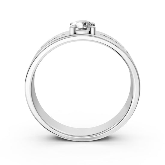 Diamond Channel Set Engagement Ring